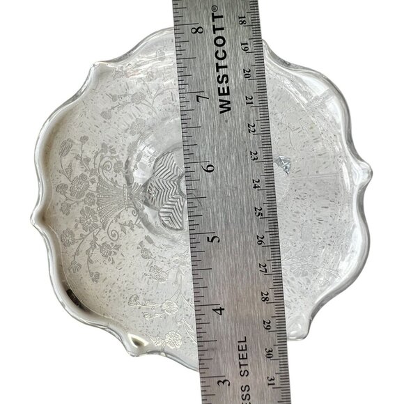 Duncan Miller First Love 8" Etched Cornucopia Vase Vintage Elegant Glass - Picture 12 of 12